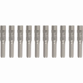 Wiha Tools 75650 System 4 Inch Nut Setters Micro Bits, 4 mm Drive, 3/16" x 30 mm, 10 Pk.