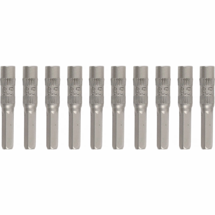 Wiha Tools 75656 System 4 Metric Nut Setters Micro Bits, 4 mm Drive, 4.0 mm x 30 mm, 10 Pk.