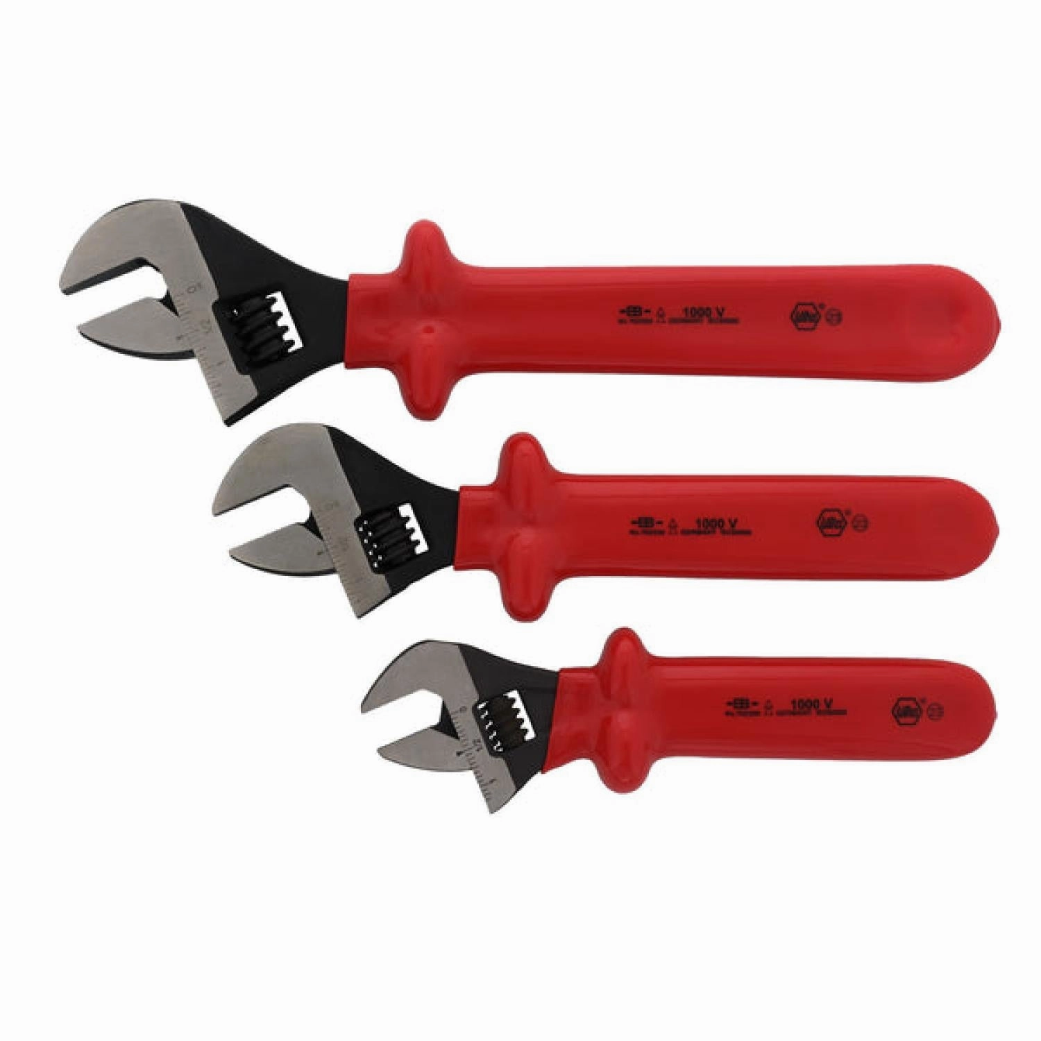 Wiha Tools 76290 Insulated Adjustable Wrench Set, 3 Piece