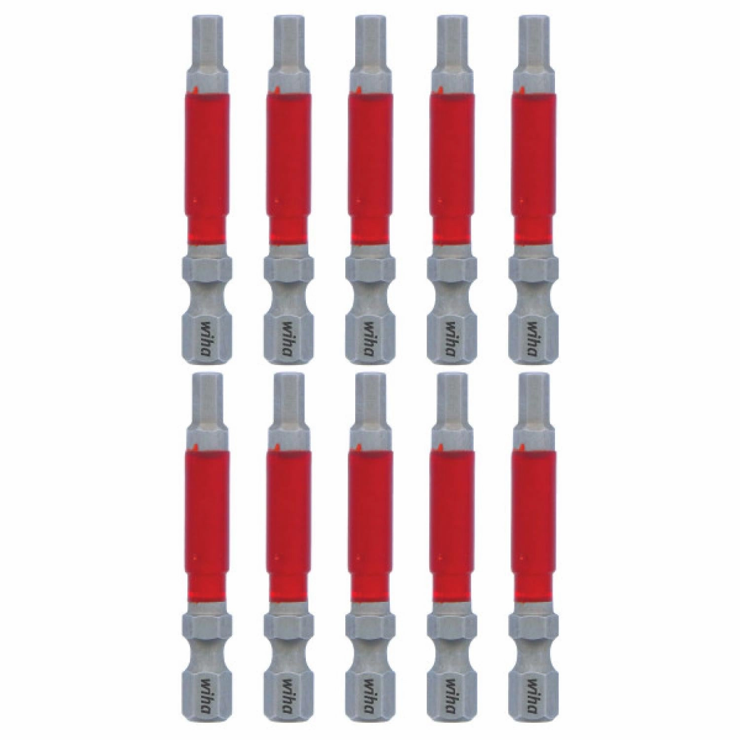 Wiha Tools 76572 MaxxTor Impact Bit Hex 5/32" x 49mm 10 Pack
