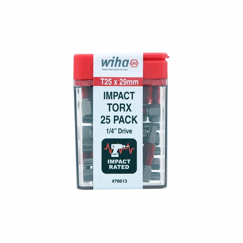 Wiha Tools 76612 MaxxTor Impact Bit TORX T20 - 29mm - 25 Pack