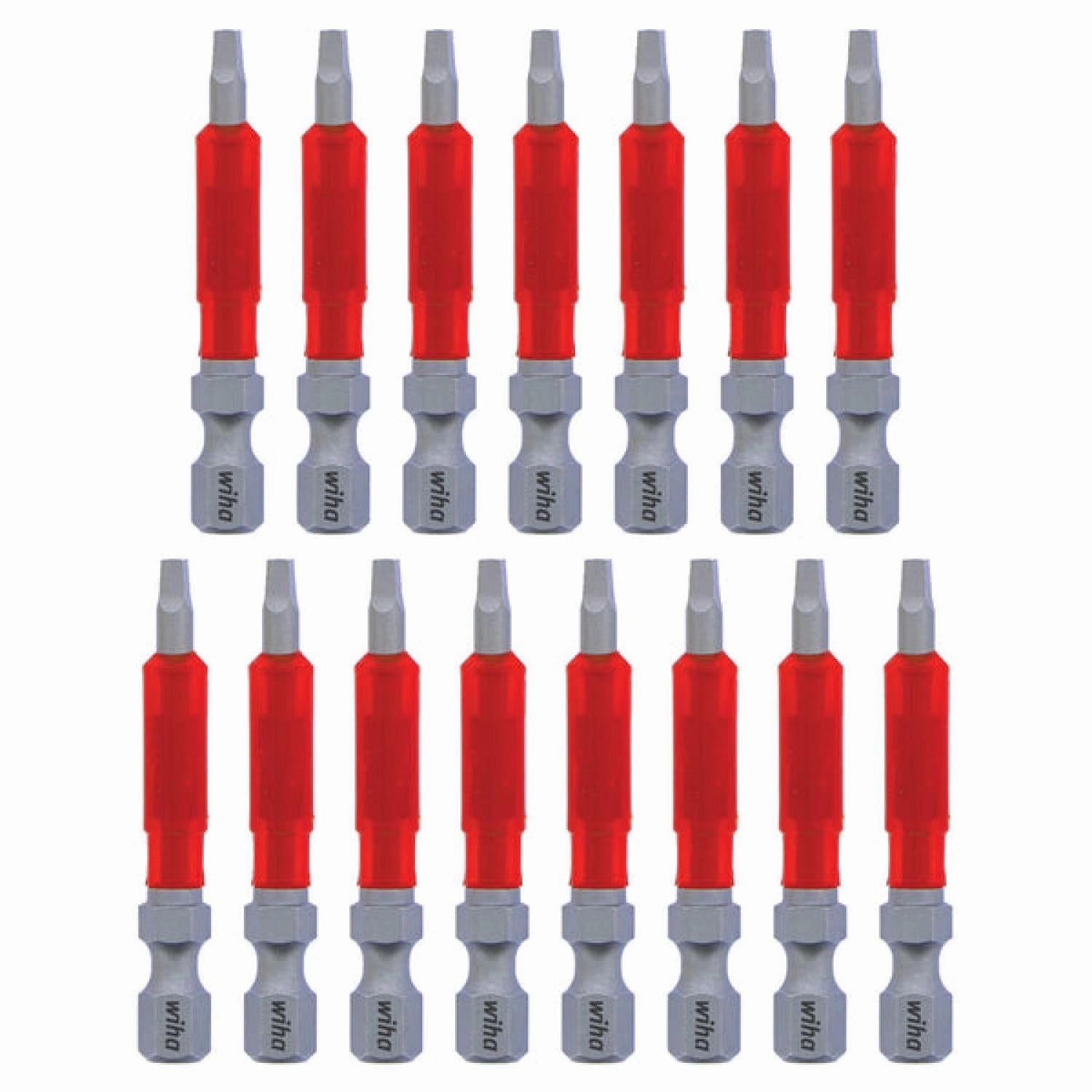 Wiha Tools 76644 MaxxTor Impact Bit Square #1 - 49mm - 15 Pack