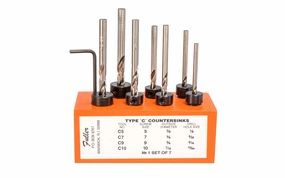 WL Fuller #1 Set - 7-Piece Countersink & Tapered Drill Bit Set ~ 10390001T