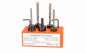 WL Fuller #5 Set - 5-Piece Countersink & Tapered Drill Bit Set ~ 10390005