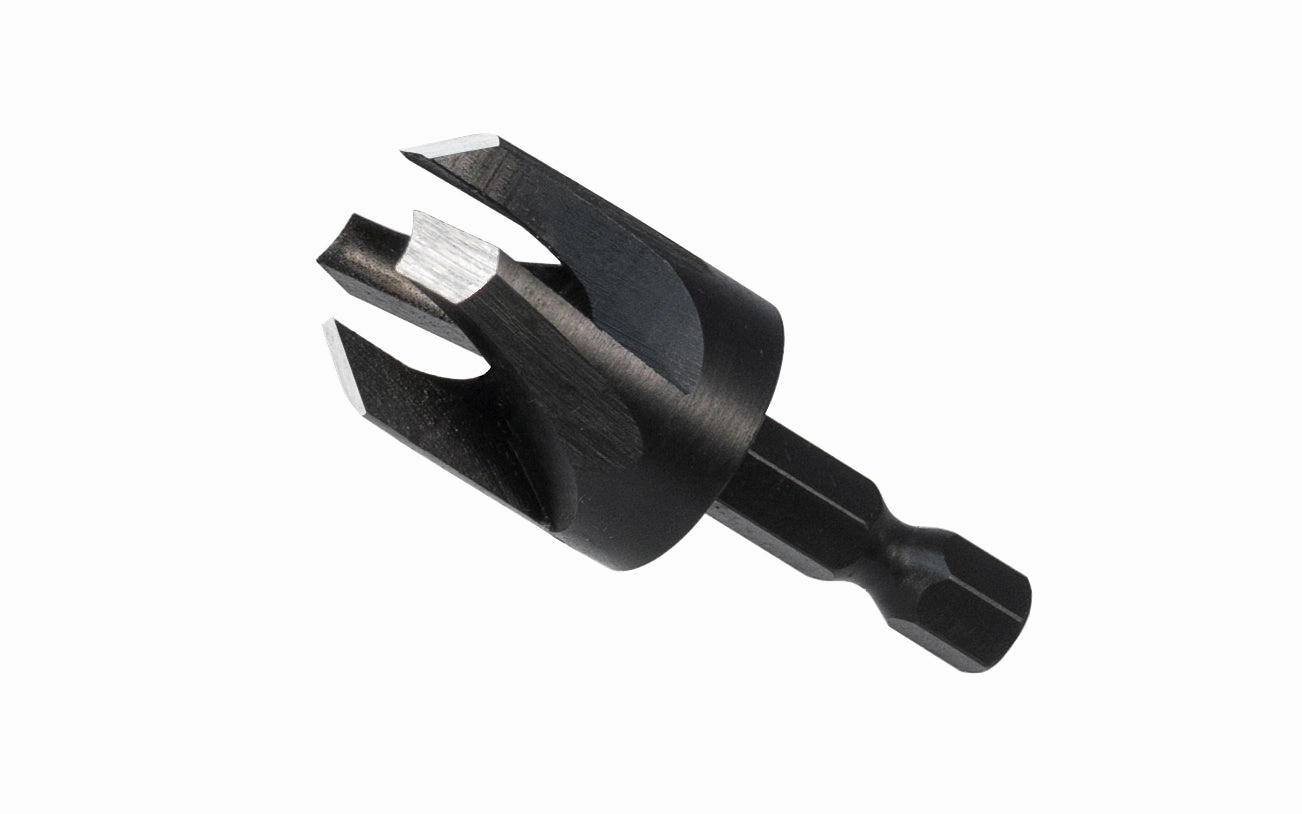 WL Fuller Four-Flute Tapered Plug Cutter ~ Hex Shank