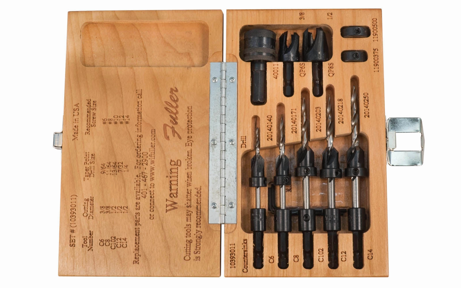 WL Fuller No. 11 Set - Countersink & Tapered Drill Bit Set - Quick Change ~ 10393011